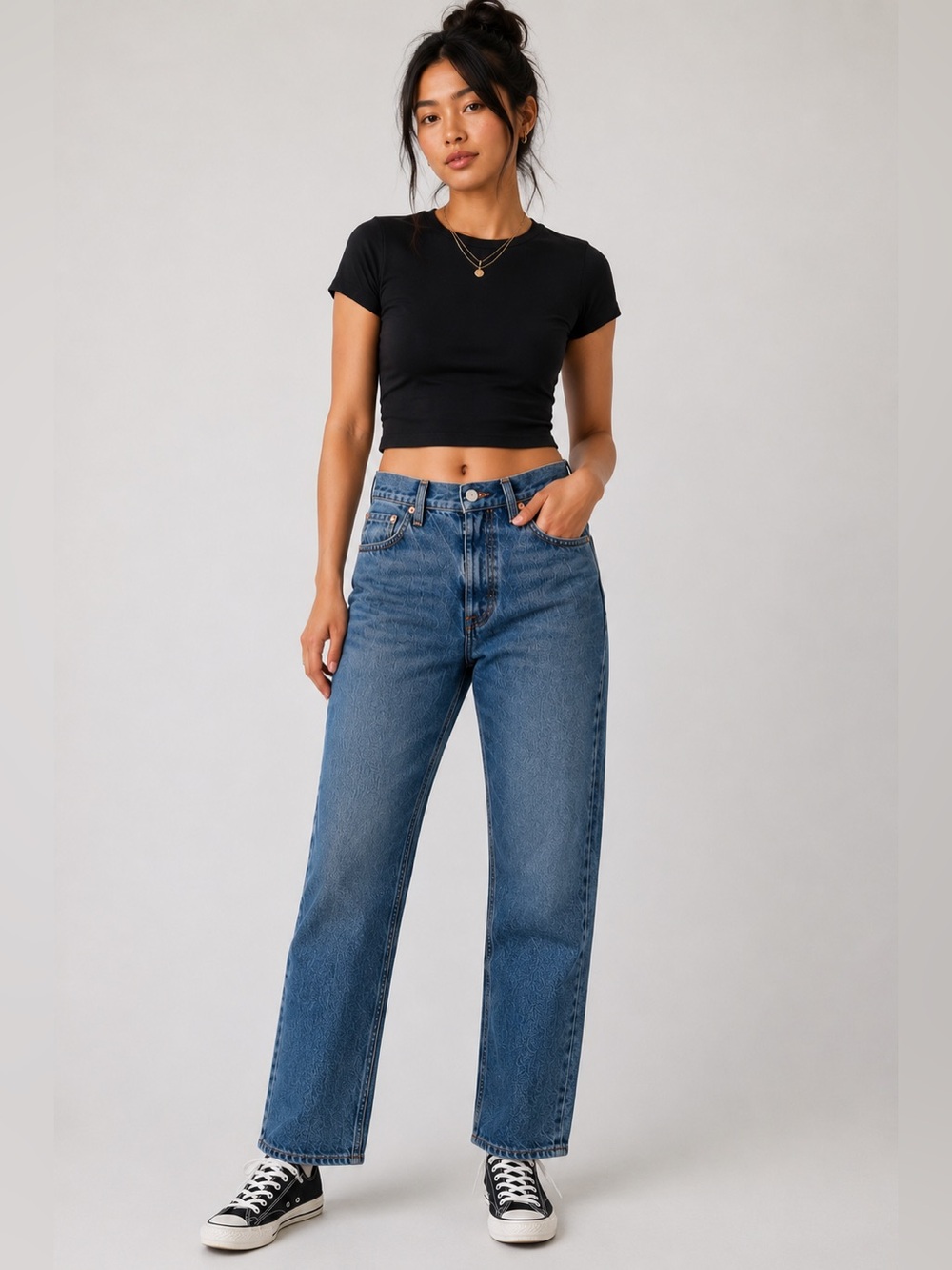 Levi’s Premium Straight Leg Jeans Medium Wash Women’s Size 25 Denim